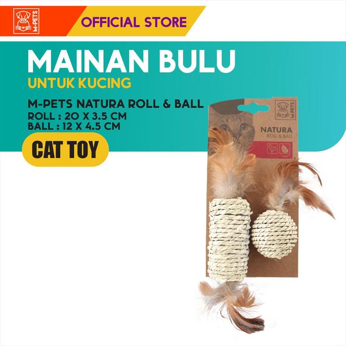 Gambar M-Pets Natura Roll & Ball Cat Toy / Mainan Bulu Gigit Kucing - Mainan Bulu Gigit Kucing dari M-Pets Volk Pets Indonesia Kota Tangerang Tokopedia