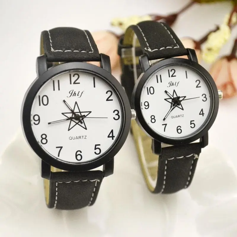 Jam Tangan Tali Pinggang Pentagram, Gaya Korea, Trend Fesyen Harajuku Wanita, Reka Bentuk Mudah, Sesuai untuk Pelajar Sekolah Menengah dan Pasangan, Dikumpul oleh 1099 Orang, Jam Tangan Wanita