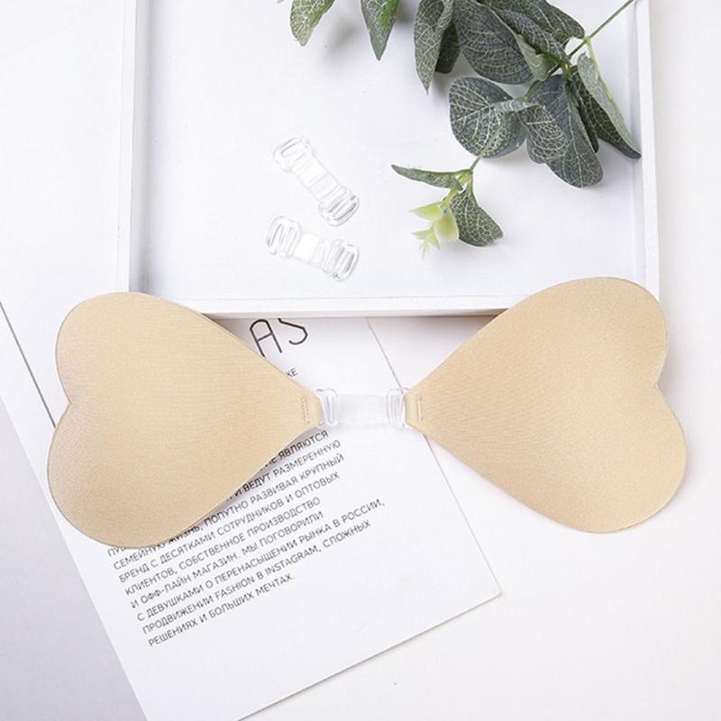 Miếng Dán Ngực Vô Hình Hình Trái Tim, Thoải Mái, Liền Mạch, Mỏng, Dành Cho Phụ Nữ, Đồ Lót Vô Hình Với Ngực Nhỏ Miếng Dán Ngực Chun, Thích Hợp Để Mặc Hàng Ngày Và Váy Cưới 4