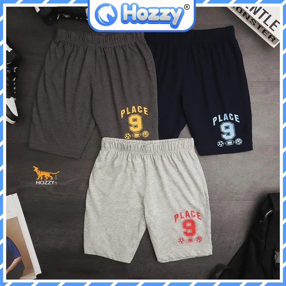 Quần đùi thun cotton bé trai Hozzy 25-55kg size đại vải xuất dư cotton mềm mát thấm mồ hôi