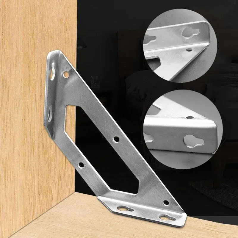Stainless Steel Angle Bracket, Universal Angle Code, Furniture Bracket Joint, Suitable for Furniture Tables, Chairs, Beds and Cabinets 0