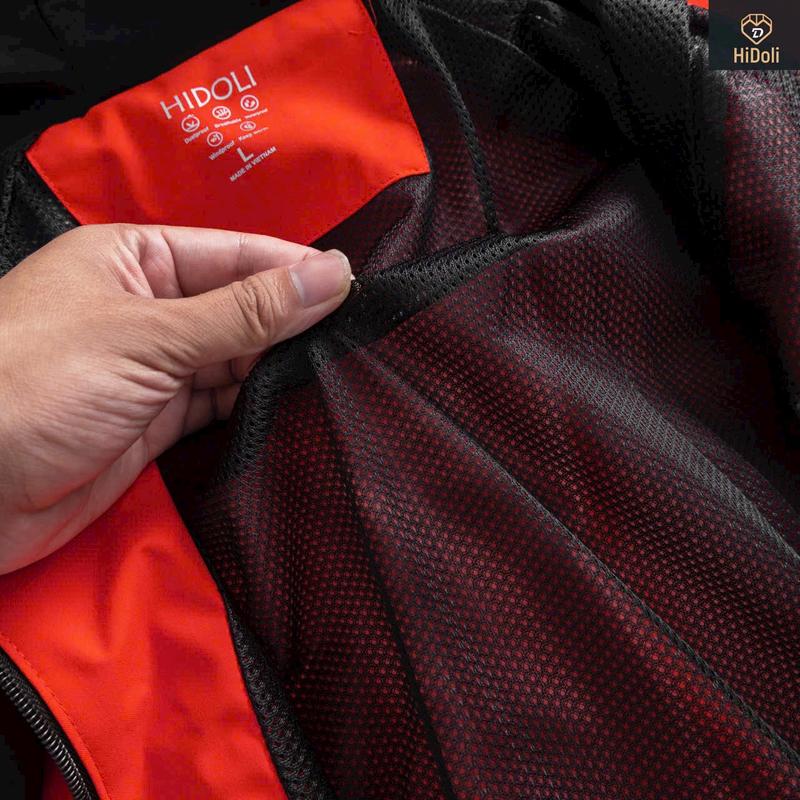 [G3]Áo khoác gió Nam Nữ - bên trong lót lưới,bên ngoài tráng bạc chống nước, mũ liền Menswear Tay Dài 4