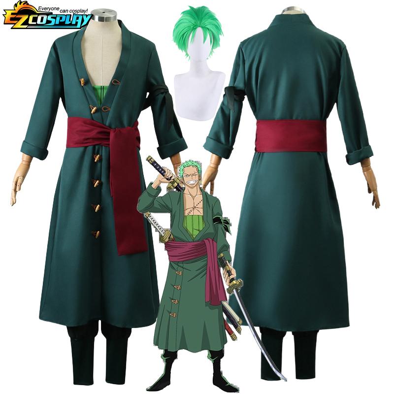 Bộ Trang Phục Cosplay Roronoa Zoro Thứ Hai Kimono Một Mảnh Áo Choàng Halloween…