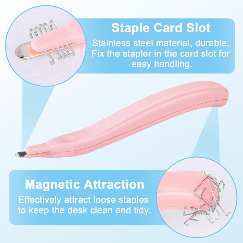 Magnetic Staple Remover Tool, 4 Counts/set Staple Puller Remover, Staple Remover Stick for Home School Office 4
