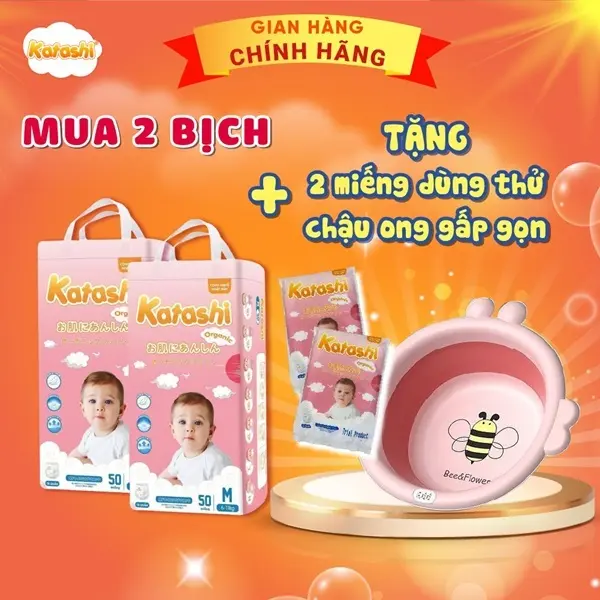Bỉm tã Katashi cho trẻ em các sz M50/L50/XL50/2XL50/3XL50/4xl50/5XL50 Cho Bé