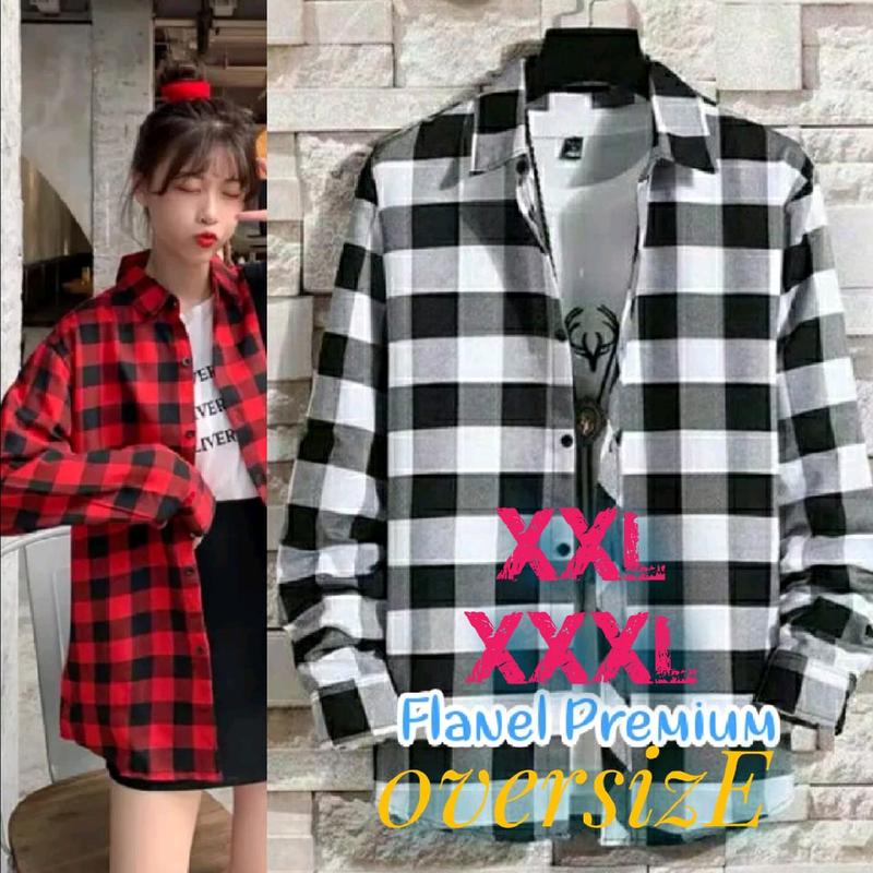 KEMEJA FLANEL JUMBO LENGAN PANJANG PREMIUM 1