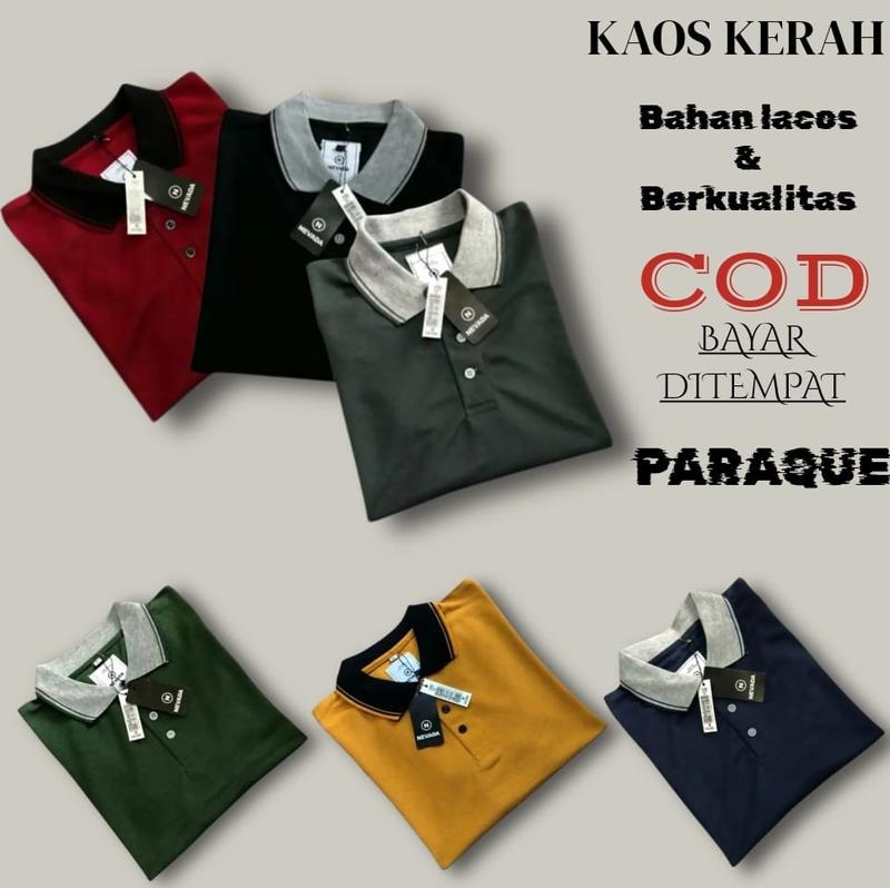 Product Introduction of Paket 3pcs Kaos Polo Shirt Pria Kaos Kerah Lengan pendek Bahan Cotton Cuty Ukuran M L XL 2