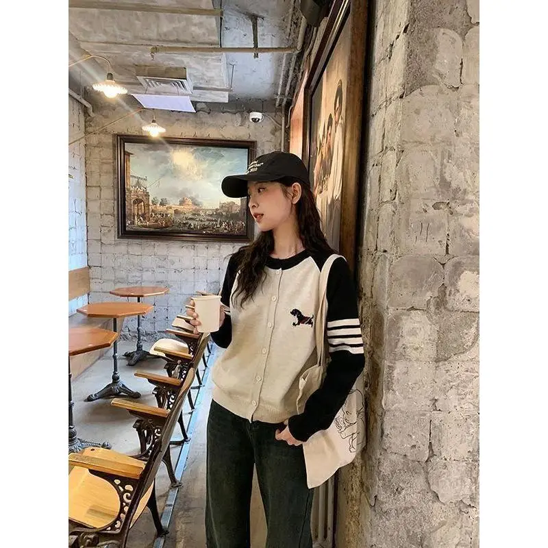 Áo Cardigan Dệt Kim, Màu Tương Phản Cho Chó chó Con, Thiết Kế Phong Cách Hàn Quốc, Mỏng Và Bó Sát, Áo Bột Mềm, Thời Trang, Thích Hợp Cho Mùa Thu Và Mùa Đông, Hàng Mới Về Năm 2025 6