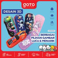 Gambar (Special Offer) Goto [COD] Jayden Kotak Pensil Anak Tempat Alat Tulis 3D Karakter Timbul - UNICORN PINK dari Goto Living Kota Tangerang 3 Tokopedia