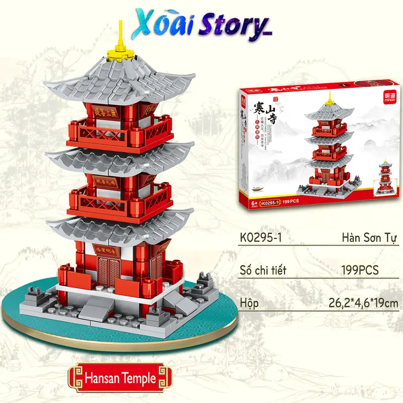 Đồ chơi lắp ráp mô hình các ngôi đền, kiến trúc cổ đại nổi tiếng +190 chi tiết/bộ MINGDI-K0295 Tháo Lắp Toy Xếp Hình Bộ Lắp Ráp 7