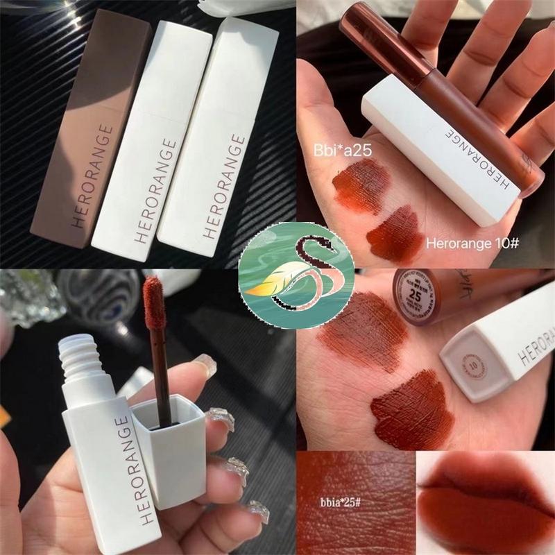 (Siêu hot) Son lì Herorange® chất kem lì nhung mịn lâu Trôi mềm môi Herorange Matte lip color Son23 1