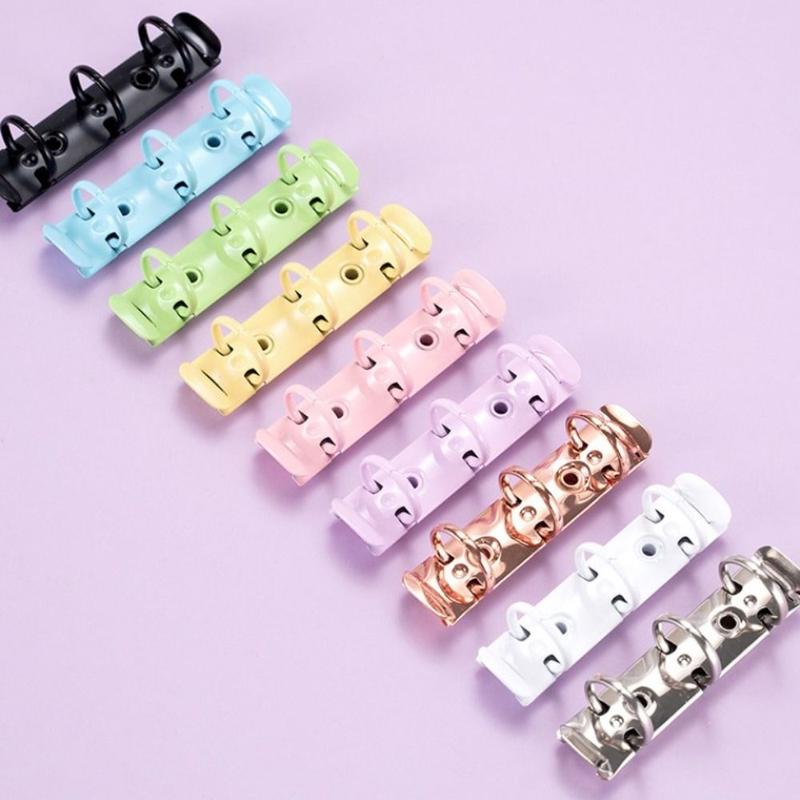Colorful Detachable Metal Spiral Rings Binder Clip DIY Diary A8 Paper Binder Clips Album High Quality Loose Leaf Ring File Folder 1