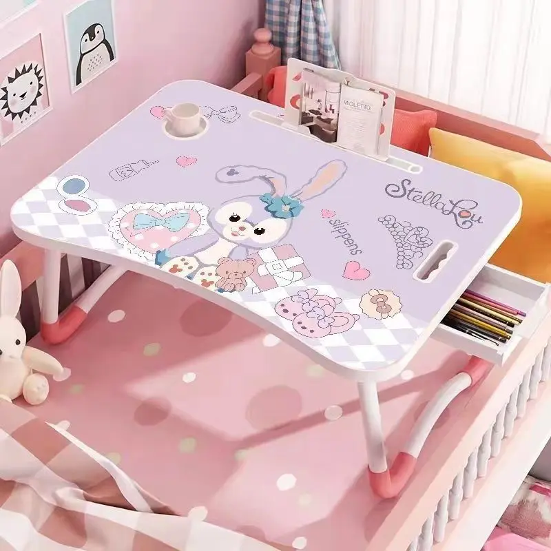 Wholesale in stock of foldable computer desks for beds. Multifunctional dormitory essential for students. Small learning table for children.