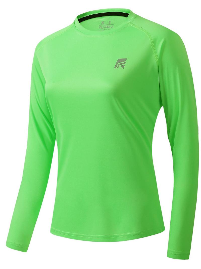 Product Introduction of Women's   Long Sleeve Sports Tee, Casual Sporty Round Neck T-shirt for Yoga Gym Workout, Ladies Sportswear for All Seasons 4