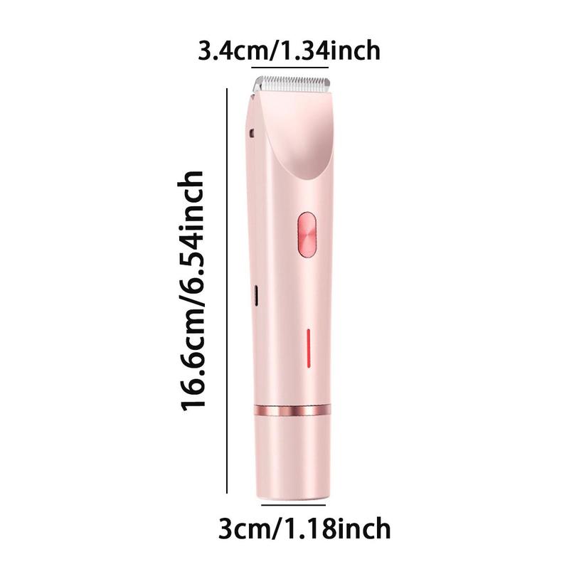 Product Introduction of Electric Hair Trimmer Kit, 1 Count Rechargeable 2 in 1 Body & Face Hair Trimmer & Accessories, Waterproof Hair Removal Tool for Women 1