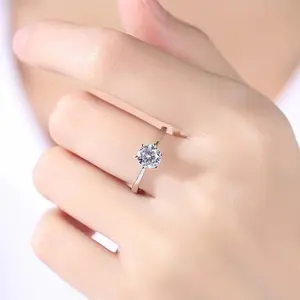 Liui   cincin mode cincin berlian enam cabang cincin berlian mahkota
