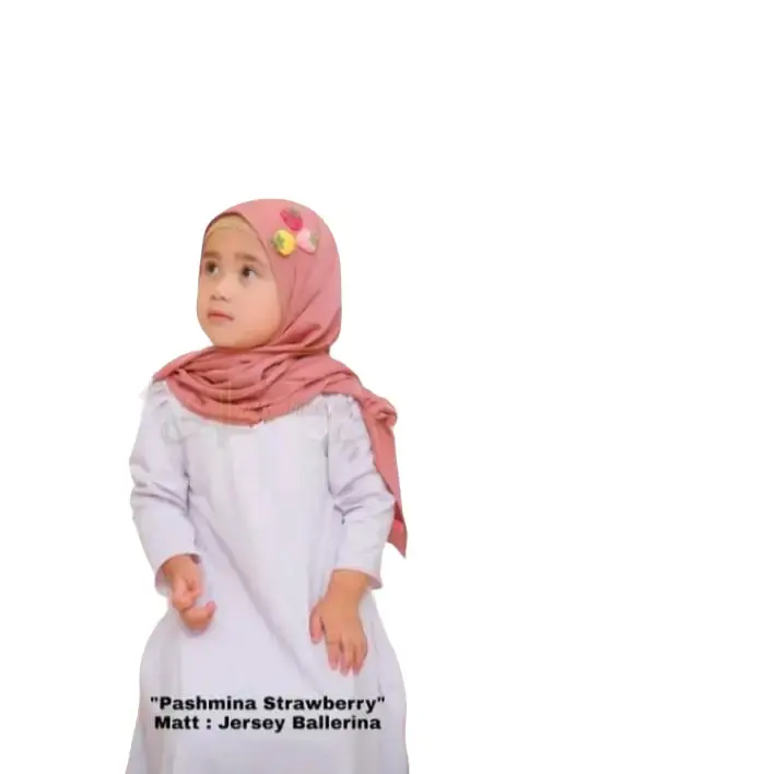 PASMINA INSTAN ANAK STRAWBERRY BY Amadahijab Pashmina Muslim Kerudung 0