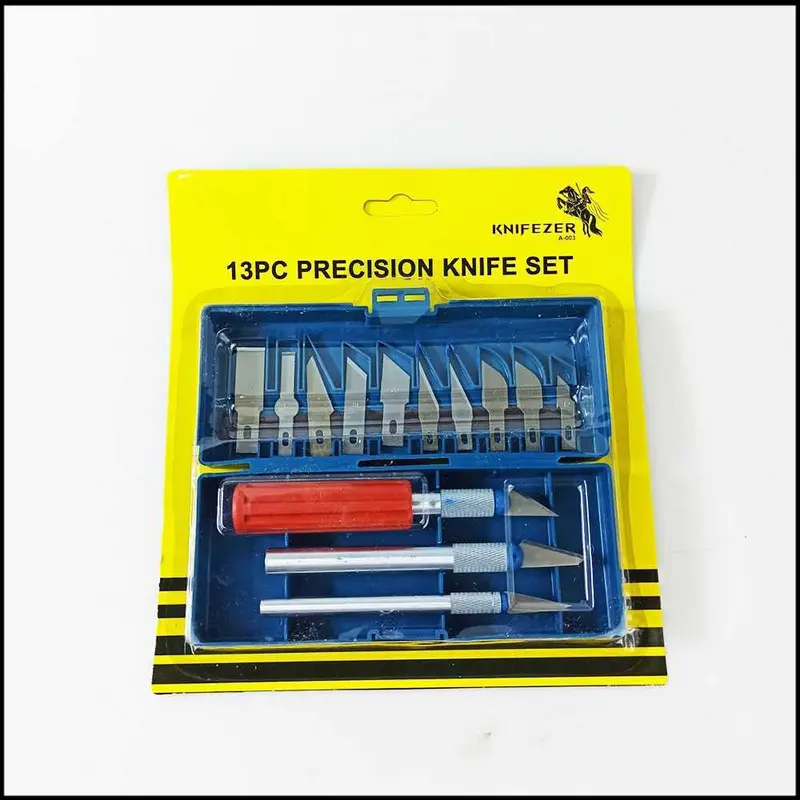 Set Pisau Ukir Seni 13 in 1 Crafting Knife 3 Handle - A-003 6