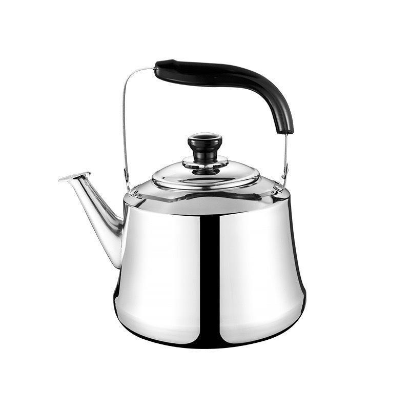 Cerek Loceng Purba, Keluli Tahan Karat, dengan Wisel Bunyi, Sesuai untuk Gas dan Dapur Elektrik, Cerek Air Panas Isi Rumah, Cerek Perkhemahan Luaran Berkapasiti Besar, Periuk Api Jepun, Kapasiti 5-7 Liter Kitchenware 4