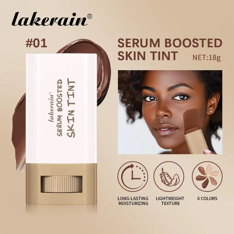 Long-lasting Tinted Solid Foundation, 2 Counts/set Moisturizing Cream Foundation, Smooth Texture, Lightweight Foundation for Women & Girls 2