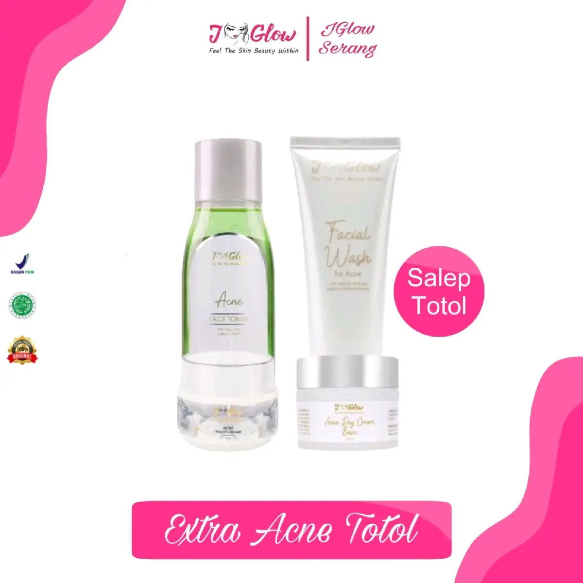 Jglow Skincare Xtra Acne Totol Acid Berjerawat Berminyak Facial Wajah Niacinamide