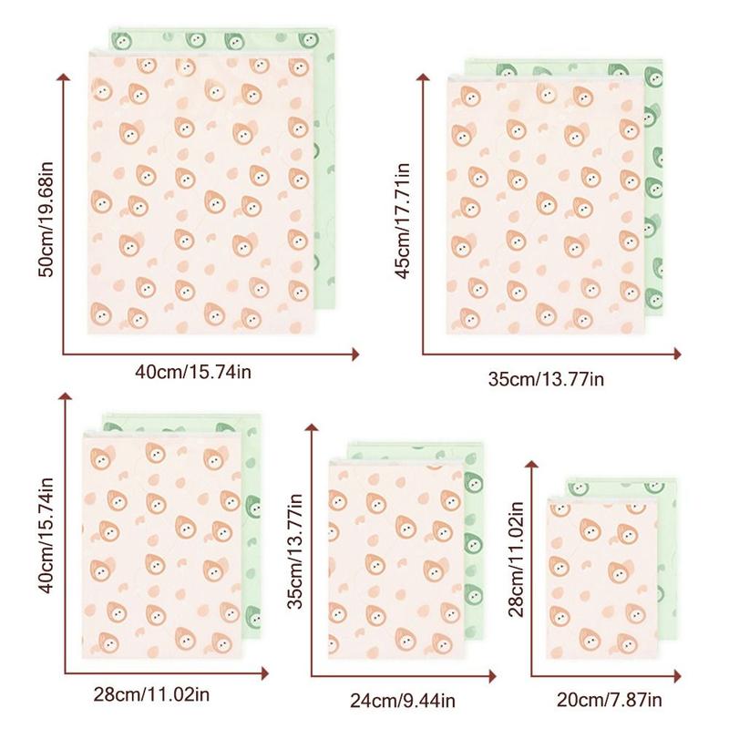Portable PE Storage Bag Green Pink Multi-sizes Zipper Sealing Bag High Quality Cartoon Nuts Organizing Package Pouch 2