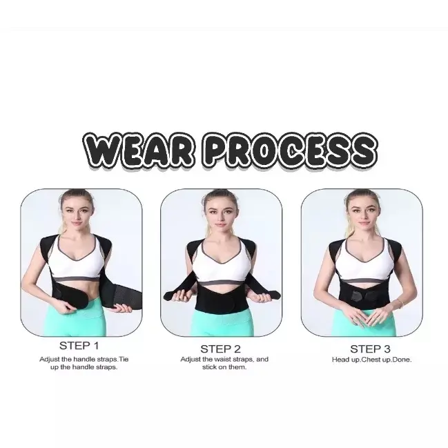 (PUNGGUNG TEGAK) Korset penegak punggung size M-3XL Posture corrector belt / Korset penyangga punggung bungkuk jadi tegak 3