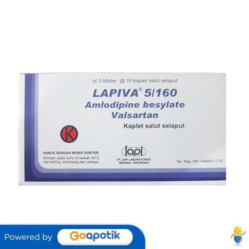 Gambar LAPIVA 5/160 MG BOX 30 TABLET dari Apotek Golden star by GoApotik Kota Administrasi Jakarta Barat Tokopedia