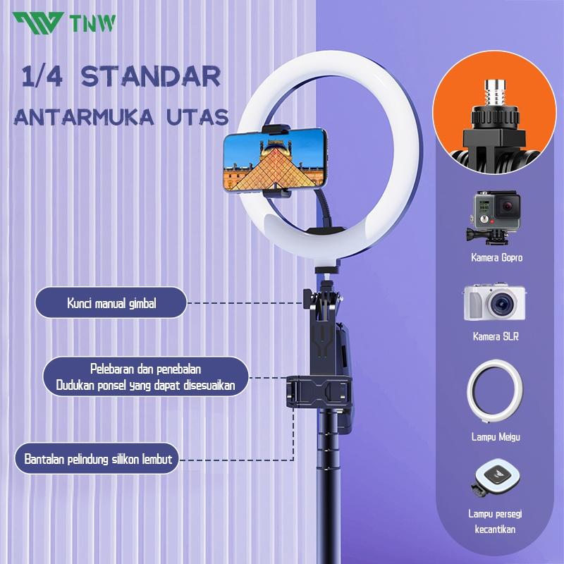 TNW S30 Tongsis Tripod Bluetooth 1.8m Fill light Tongsis Tripod Remote Tongsis hp Selfie Stick Bluetooth 4in1 Tongsis Gimbal untuk Handphone Kamera Ring Light 7