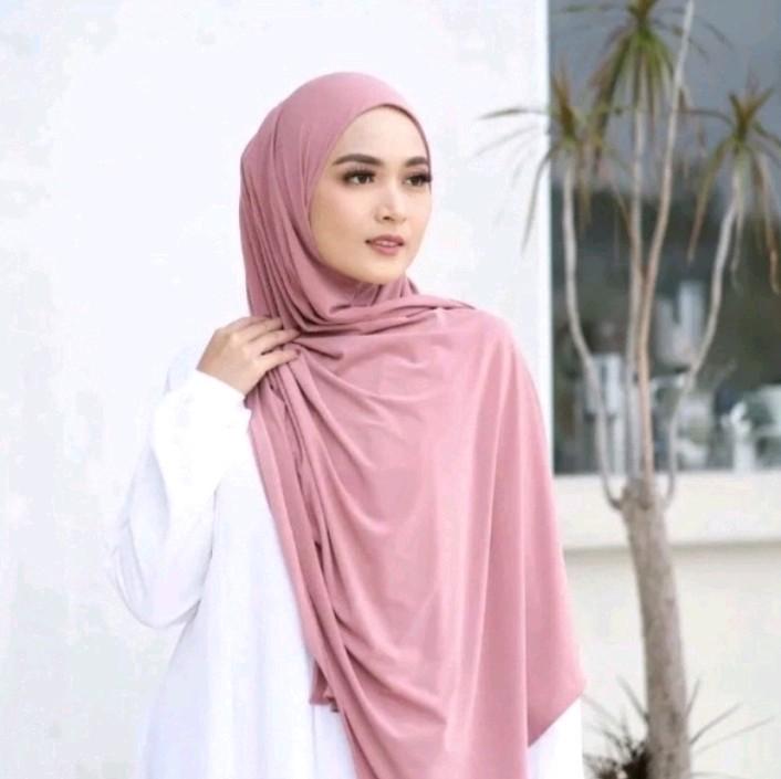 Jilbab pashmina oval jersey 2