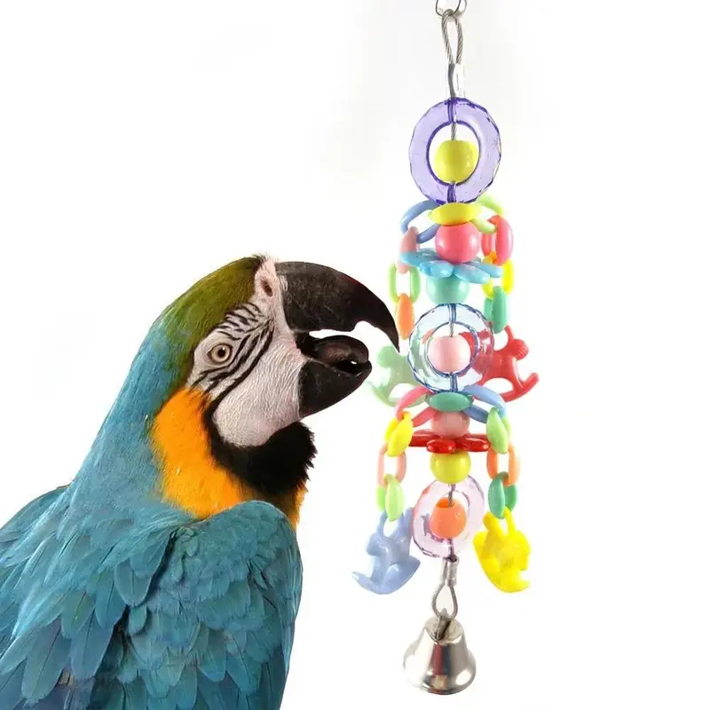 Đồ Chơi Chim, Đồ Chơi Vui Nhộn Cho Vẹt Đuôi Dài Cockatiel, Vẹt Đuôi Dài, Conure, Đồ Chơi Chuông Cắn Và Nhai, Làm Bằng Acrylic, Cầu Treo, Dây Leo Thích Hợp Cho Lồng, Đồ Chơi Xích Đu 2