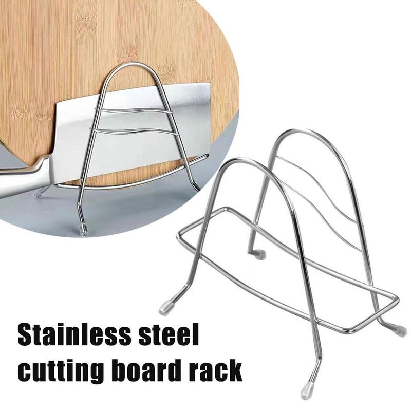 Product Introduction of Kitchen Stainless Steel Cutting Board Rack Chopping Board Organizer Household Holder Stand V6L3 11