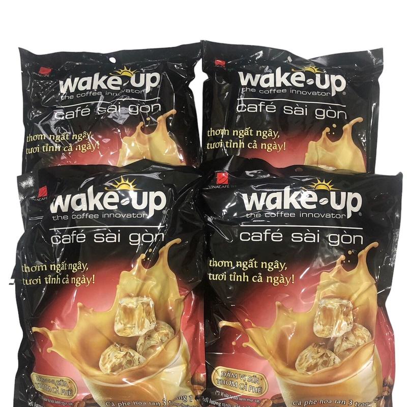 4 Túi Cà Phê Sữa Wake Up Sài Gòn ( 24 Gói * 19g ) Coffee mono  lab net  cafe