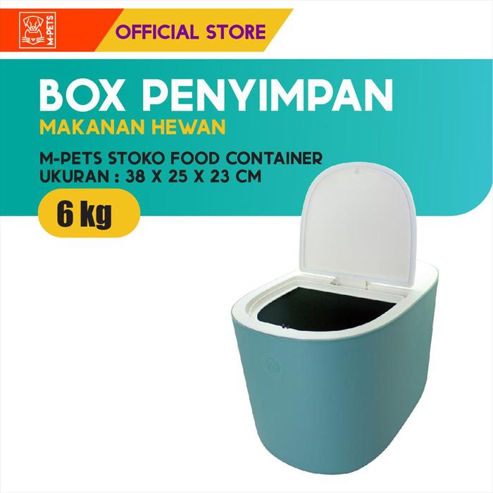 Gambar M-Pets Stoko Food Container 6 Kg / Tempat Penyimpanan Makanan Hewan dari M-Pets Volk Pets Indonesia Kota Tangerang Tokopedia