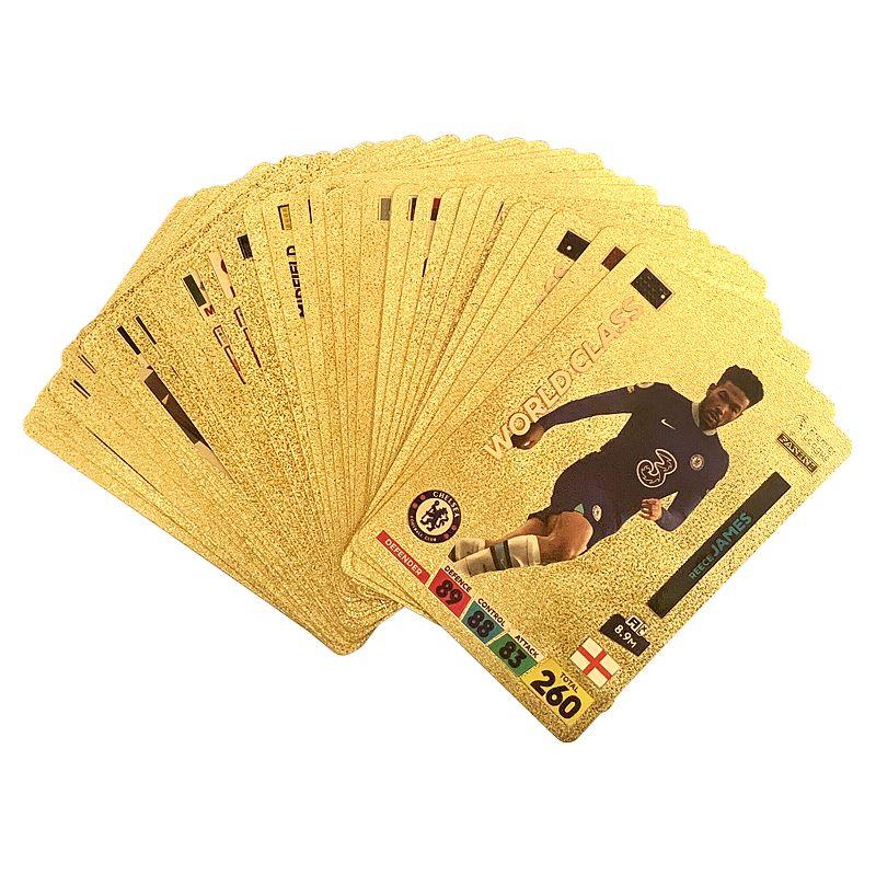 Product Introduction of Soccer Gold Cards 50 Cards Fun Cards Kids Toys 12
