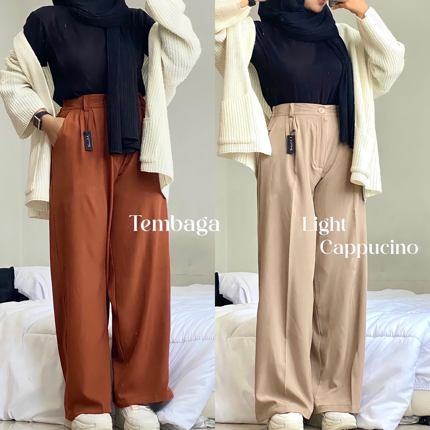 MISSIE - Clearance Sale #2 Shasi loose pants - Celana kulot wanita Karet Panjang Twill Lembut