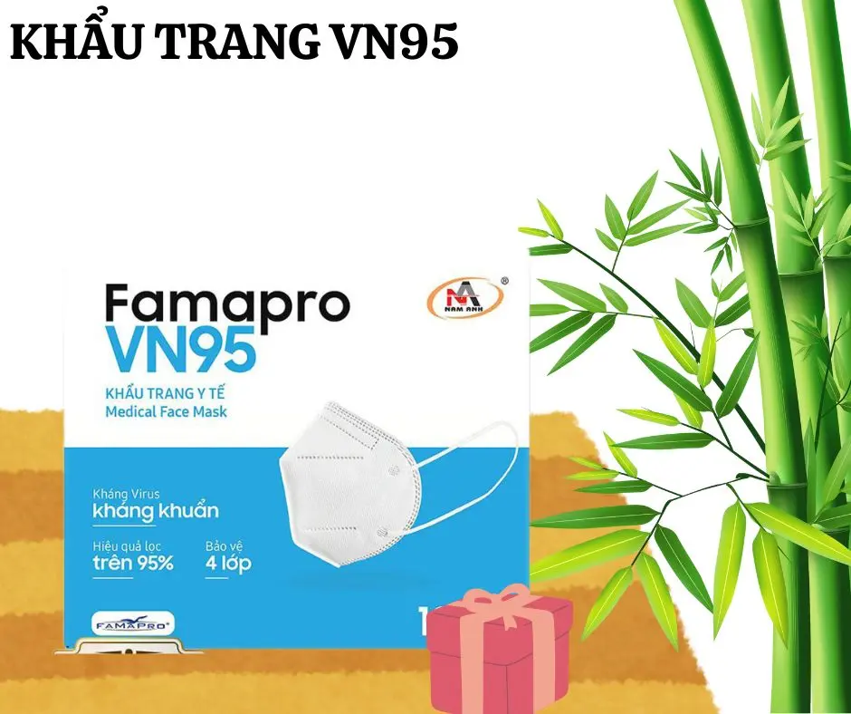 Khẩu Trang Famapro VN95 (N95) 4 Lớp - Hộp 10/Cái (Trắng/Xám/Xanh,...)
