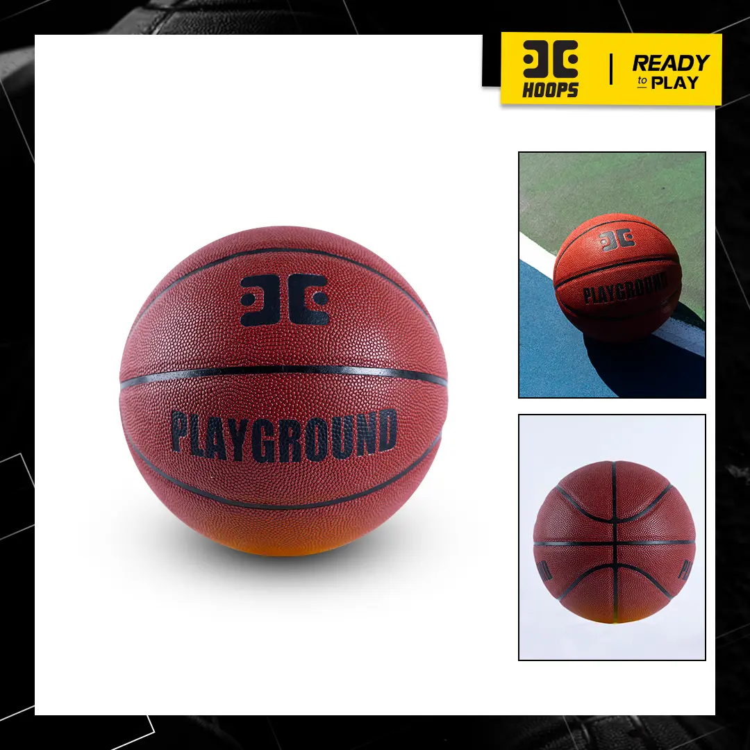 Bóng rổ da Hoops Playground số 6, da cao cấp dùng trong sân, ngoài sân