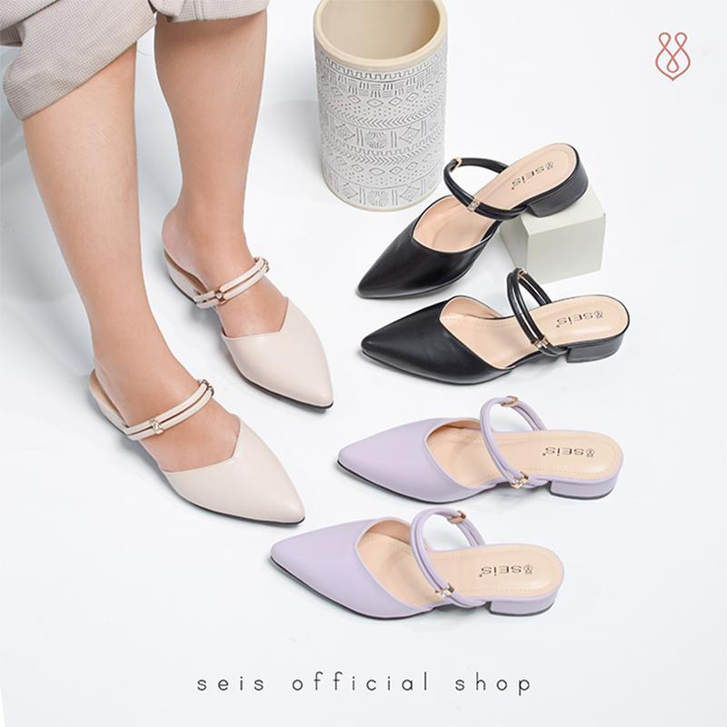 SEIS Joy Mules Wanita Heels 3 cm  Sendal 1