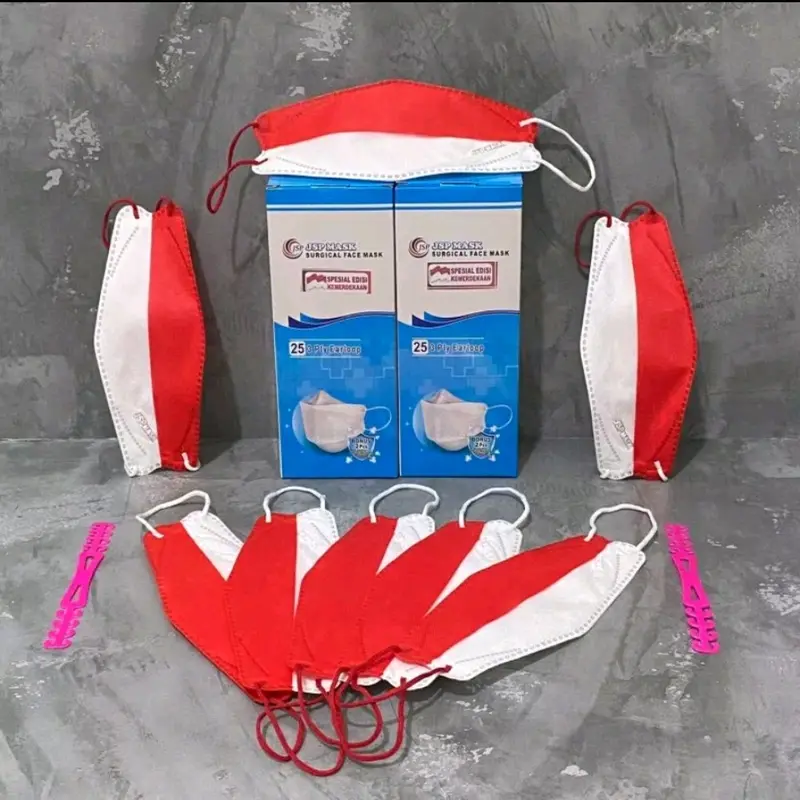 masker kf jsp merah putih isi 25pcs 0