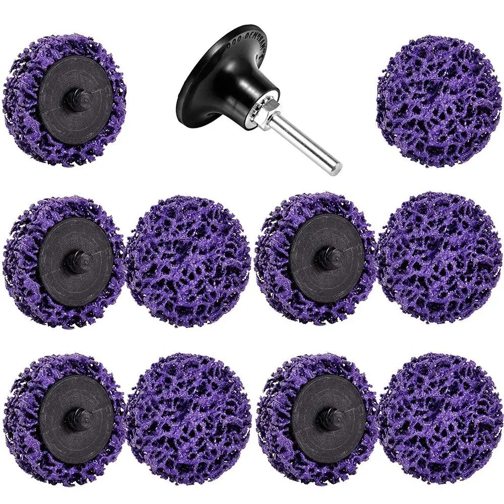 10pcs Round Sanding Cleaning Disc With Disc Pad Holder, Universal Scrub Cleaning Tool, Car Paint Care Tool Suitable For Multiple Connection