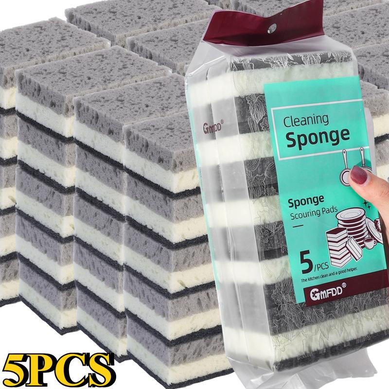 5Pcs Kitchen Cleaning Sponges Double-sided Kitchen Sponge Wipes Pan Pot ...
