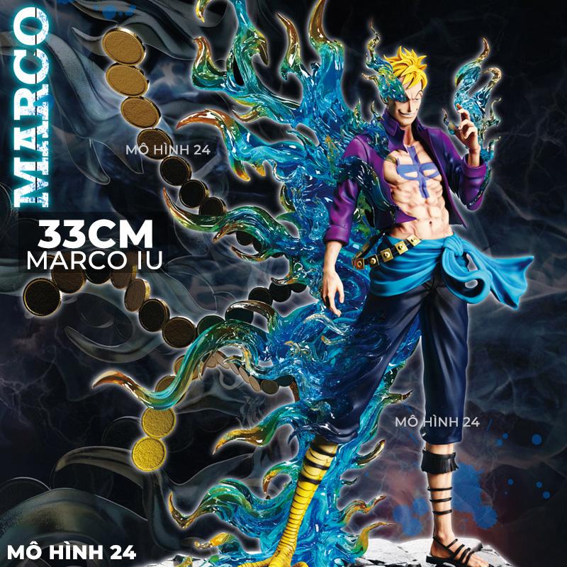 Mô hình nhân vật Marco Phoenix đội trưởng đội 1 băng râu trắng figure one piece phượng hoàng marco Lai dáng đứng 1
