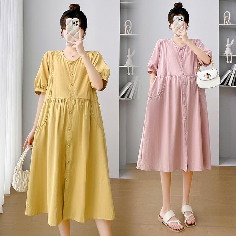 E69041# Pregnant Women Dress Korean Fashion Womens Dresses Stylish Summer Slim New Arrival Casual Dress Dress Pregnant 0