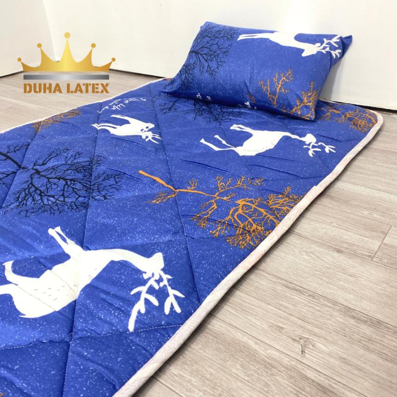 Topper văn phòng tấm trải sàn nệm topper mỏng vải cotton chần bông 320g độ dày 2cm Duhalatex Store