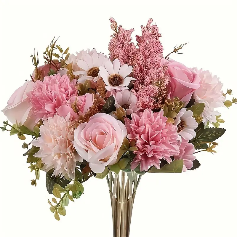 Artificial Peony Flower (without Vase), 2 Counts/set Faux Flower, Decorative Flower for Home Party Wedding Anniversary 7