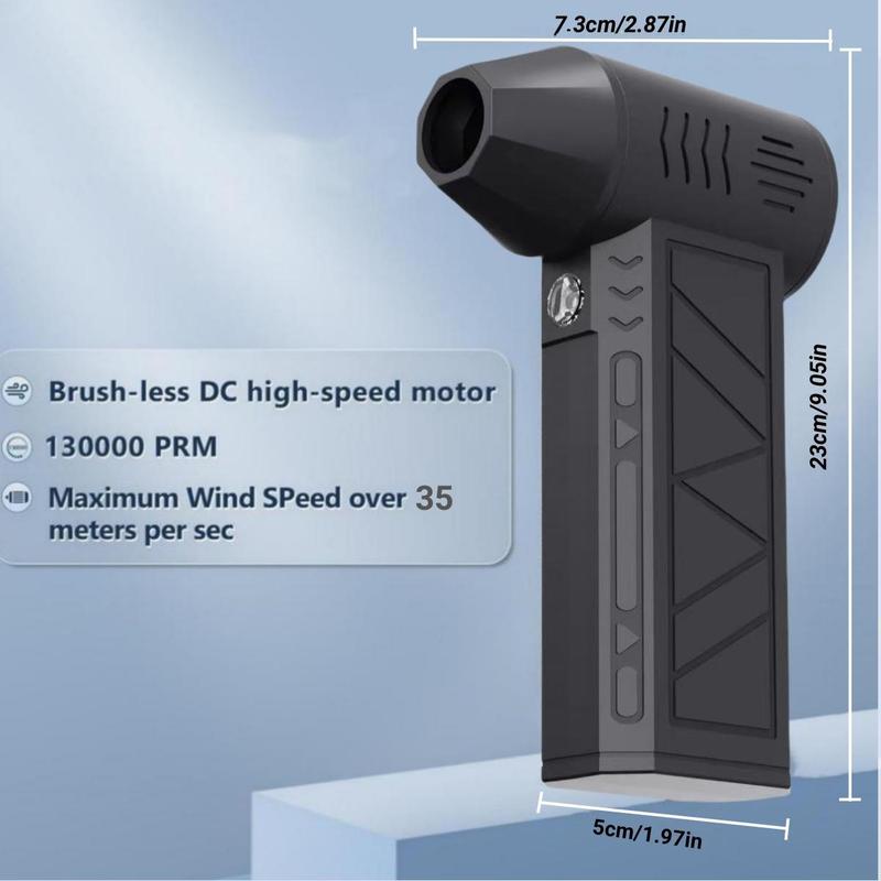 Product Introduction of Mini Jet Fan, USB Rechargeable Blower Fan, 3-Adjustable Gears Speed Blower, Portable Jet Fan for Computer Keyboard, Outdoors, Car, Home and Yard 4