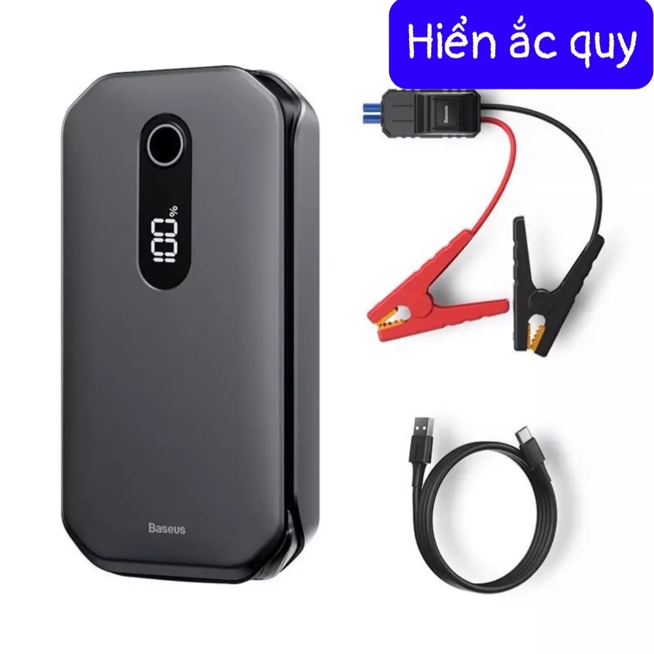 Kích đề ô tô đa năng 12.000mah, kiêm sạc dự phòng cho ĐT Pin Dự Phòng