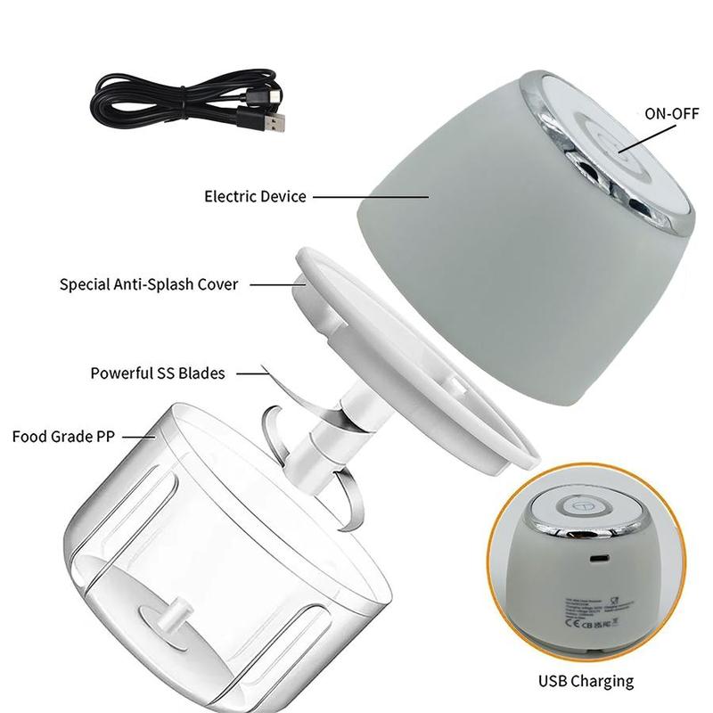 Multifunctional Wireless Electric Food Chopper, USB Rechargeable Meat Grinder, Multifunctional Household Food Blender Processor for Home Use, Kitchen Appliances, Household Appliances, Kitchen Gadgets 6