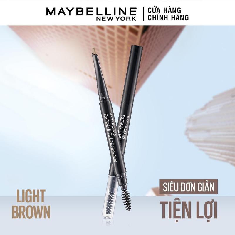 [FS BAU]  Chì kẻ mày 2 đầu sắc nét tự nhiên Maybelline New York Define & Blend Brow Pencil 0.16g